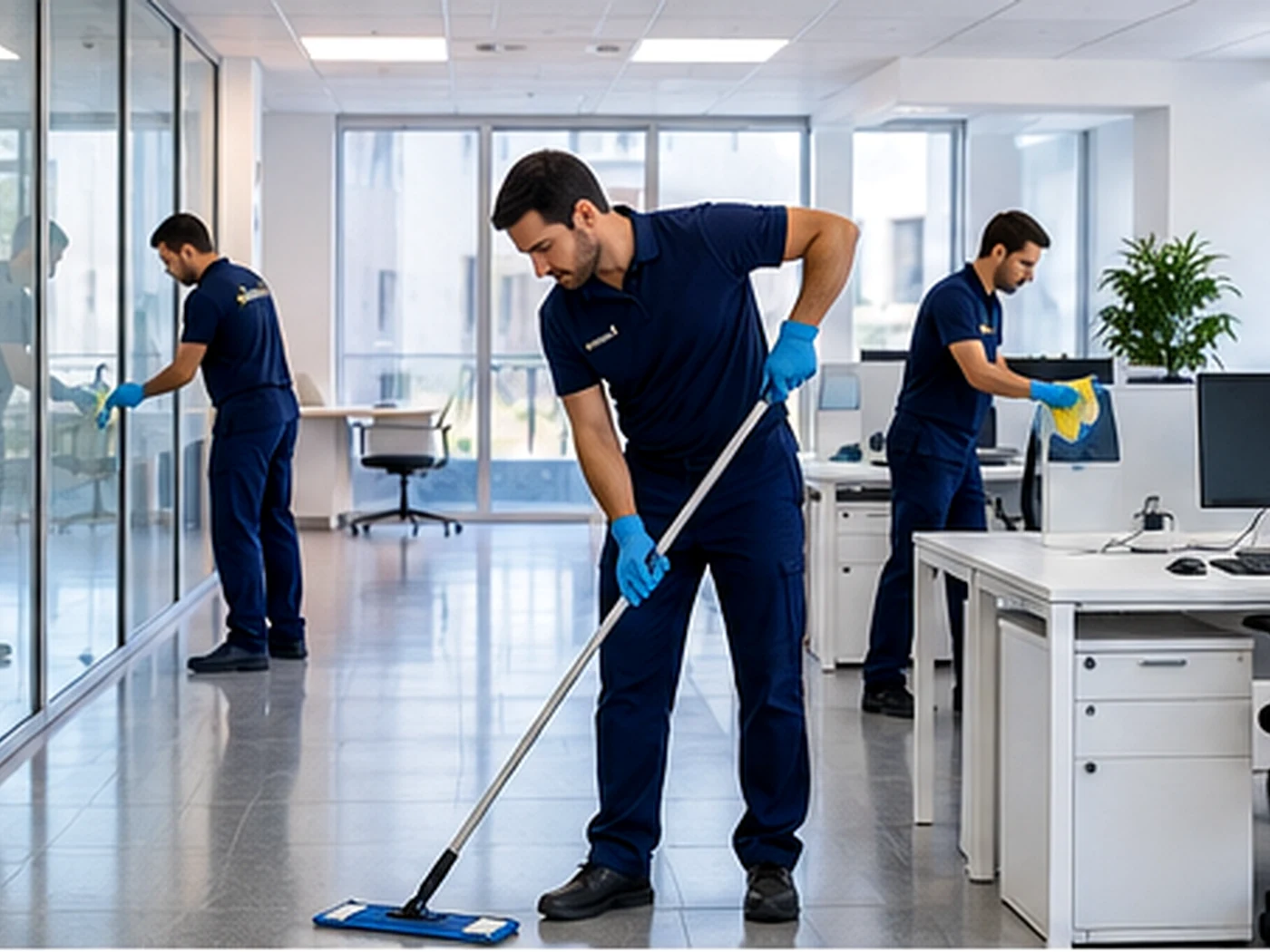 Equipo profesional de limpieza